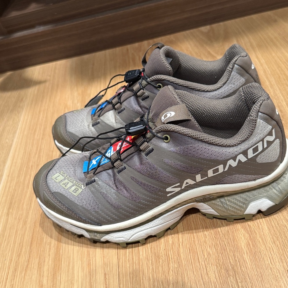 Salomon unisex Athletic Shoes - Gray and Olive - Picture 2 of 5